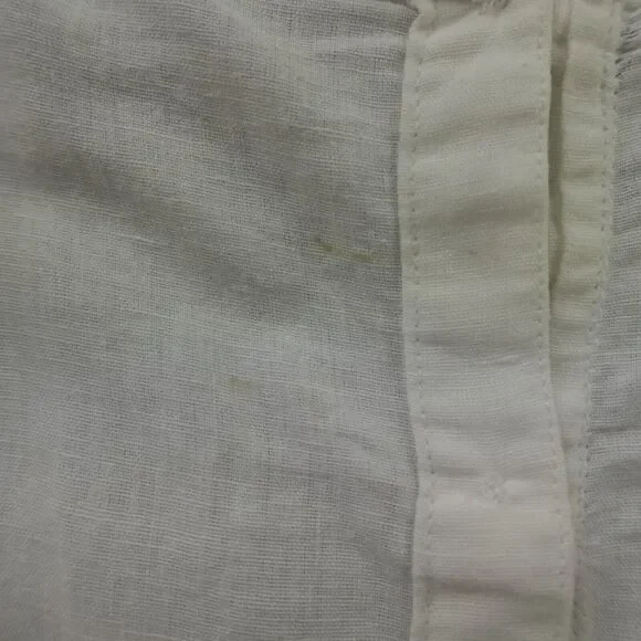 Sezane Blouse White Lace Trim Linen Frances Cottagecore - Picture 15 of 16